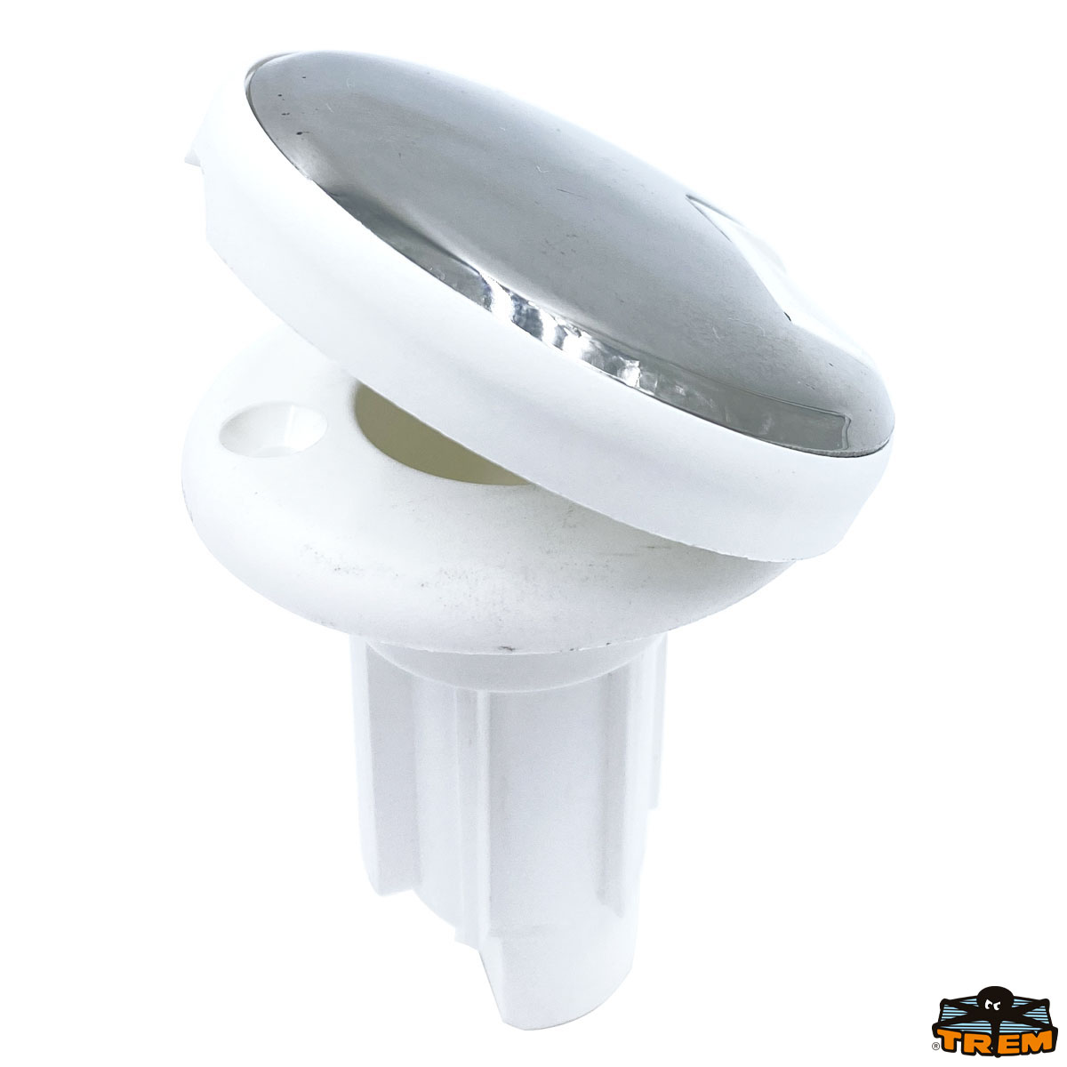 Base di ricambio bianca per aste ad incasso su piano 3 contatti