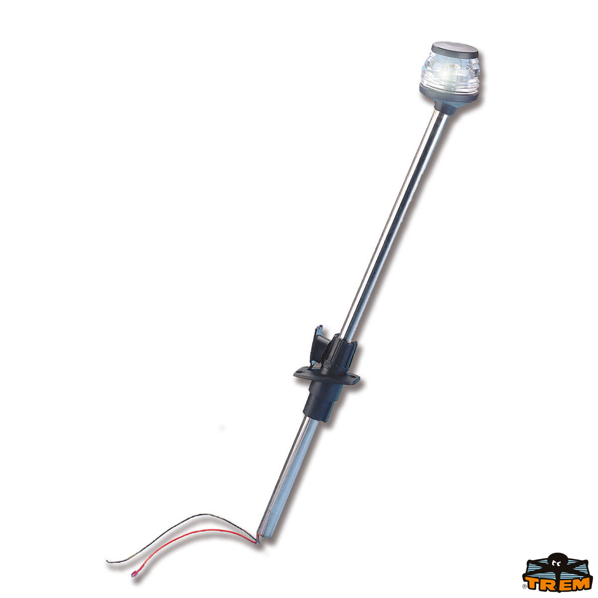 Immagine Asta fanale alogena retrattile nero