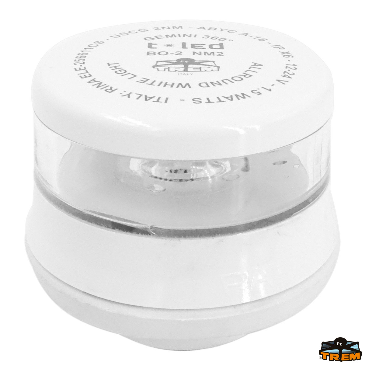 Immagine Fanale di fonda a LED Gemini 360Â° bianco