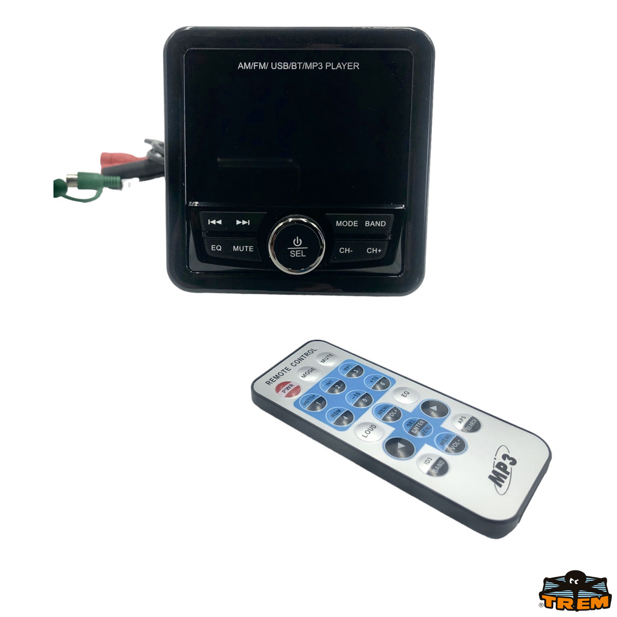 Immagine Stereo marino da incasso - connettivitÃ  usb/bluetooth - quadrato di colore nero