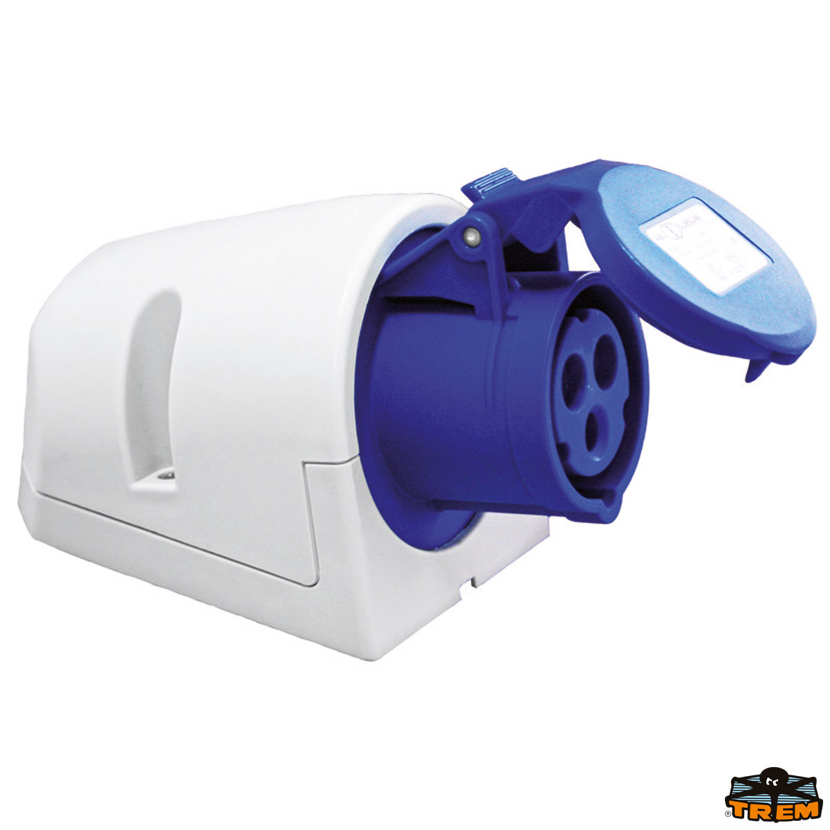 Immagine Presa tripolare CE a parete con coperchio