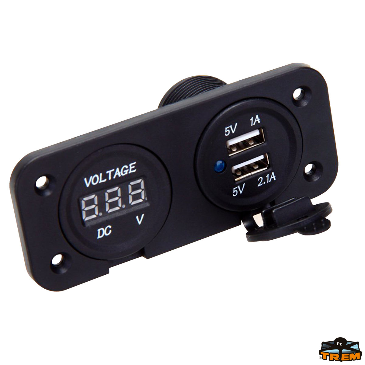 Immagine Doppia presa usb + Voltmetro