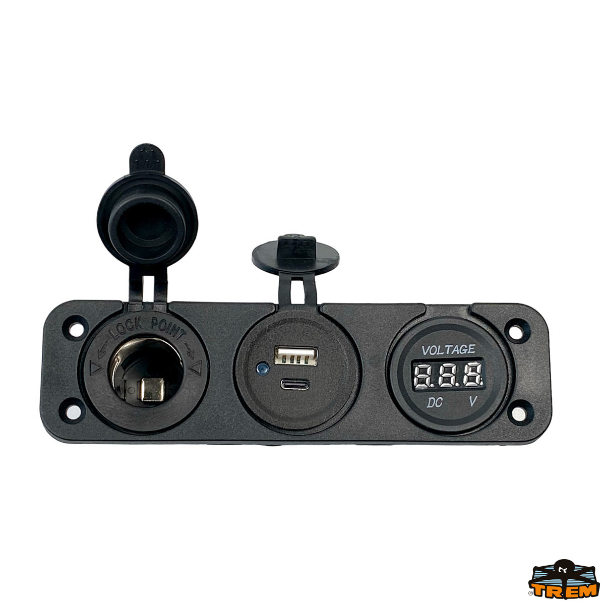 Immagine Voltmetro digitale , Presa accendisigari USB doppia A+C