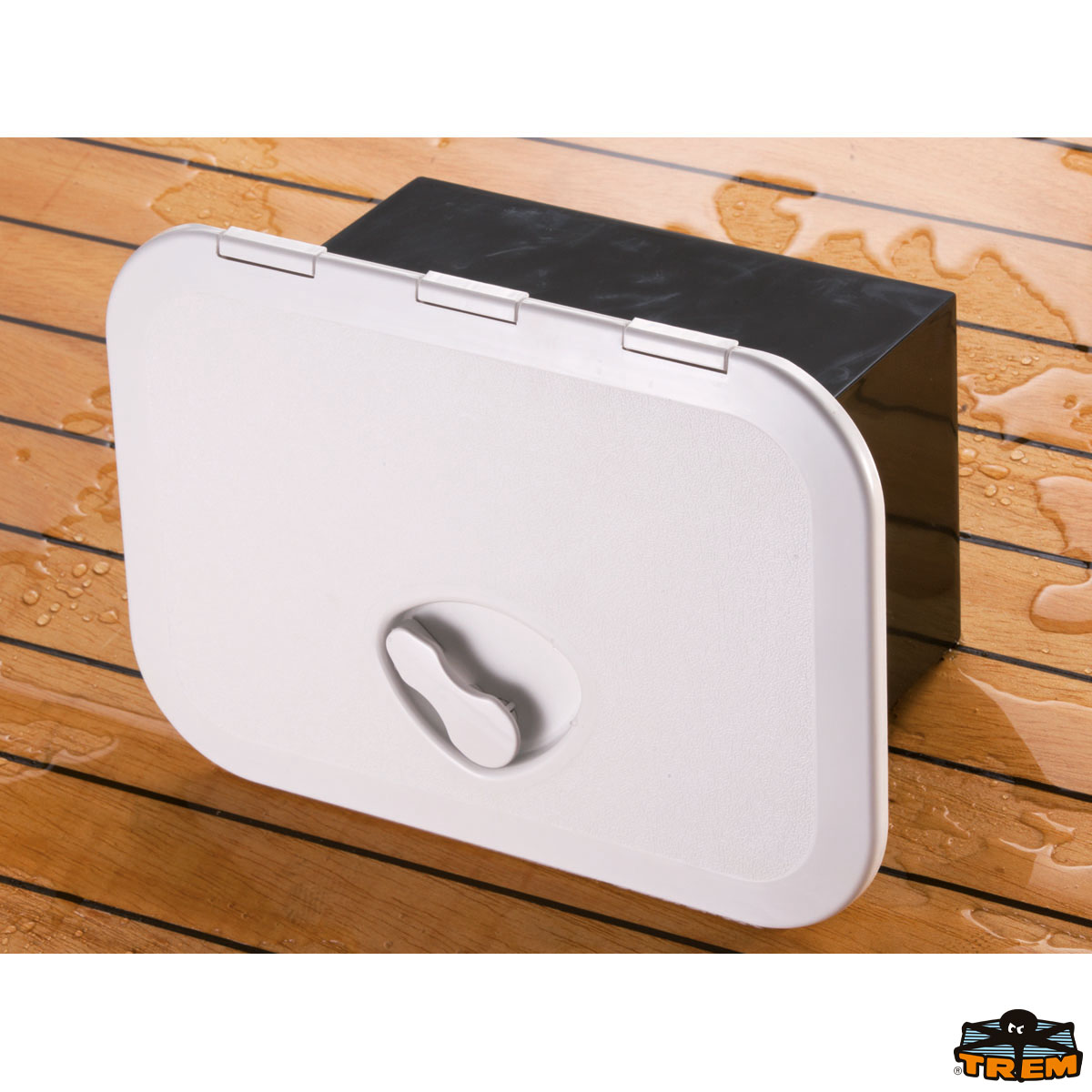 Immagine Portello calpestabile impermeabile in AAS HD 270x375 colore crema 9010 con contenitore