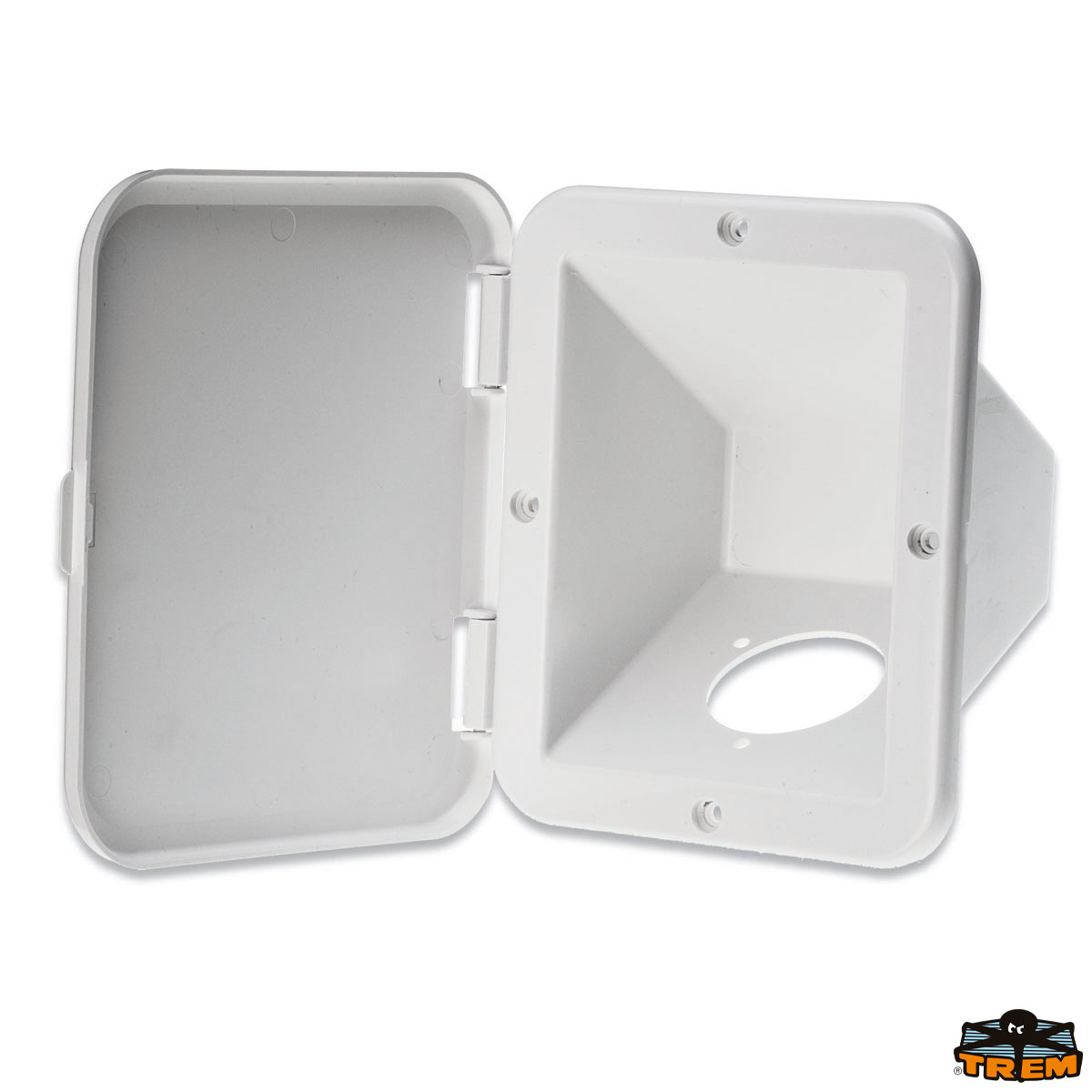 Immagine Vano ad incasso per tappo carburante con sportello colore bianco