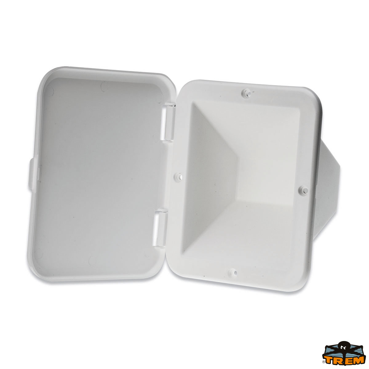 Immagine gradino e Vano ad incasso per tappo carburante con sportello colore bianco