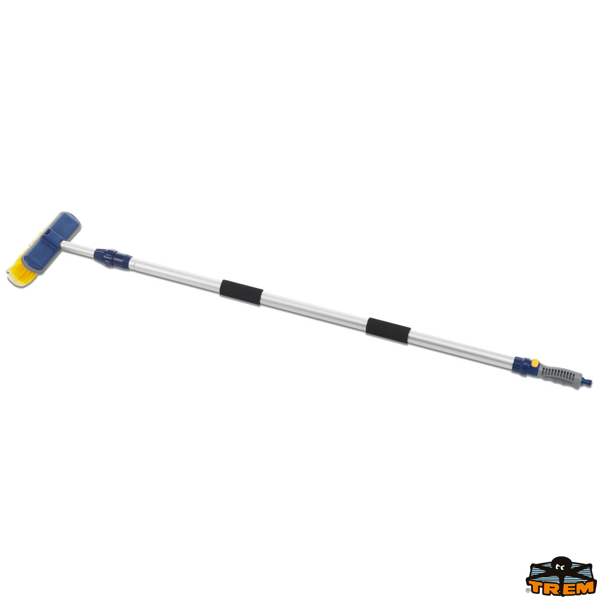 Immagine Spazzolone telescopico  con portagomma a pulsante e spazzola morbida attacco in alluminio rinforzato