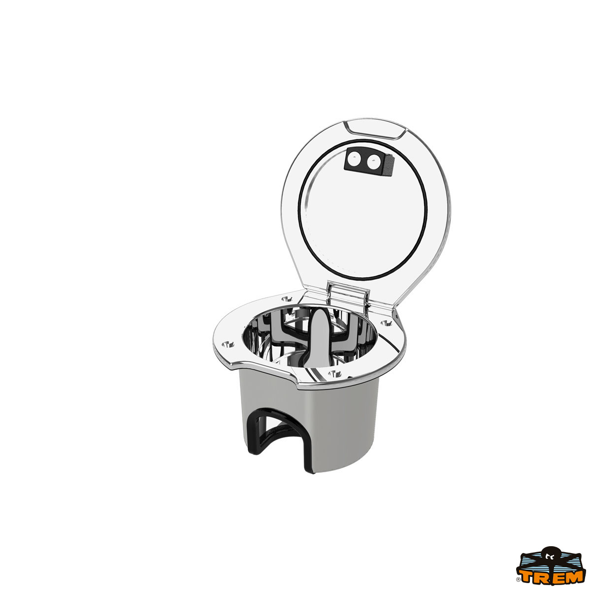 Immagine Contenitore doccia in ottone cromato flat