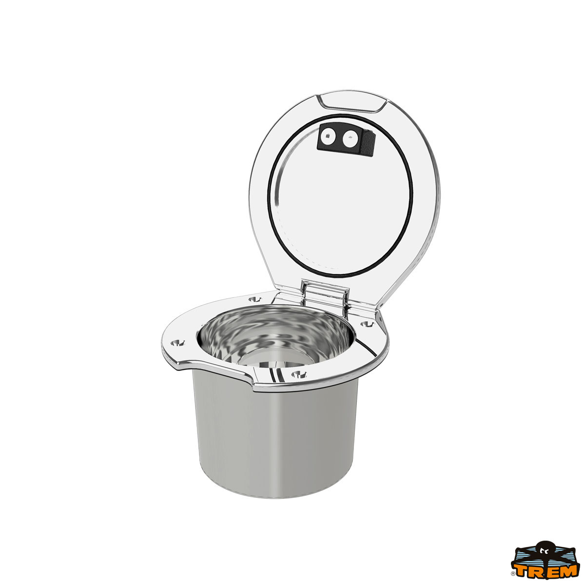 Immagine Contenitore mixer in ottone cromato flat