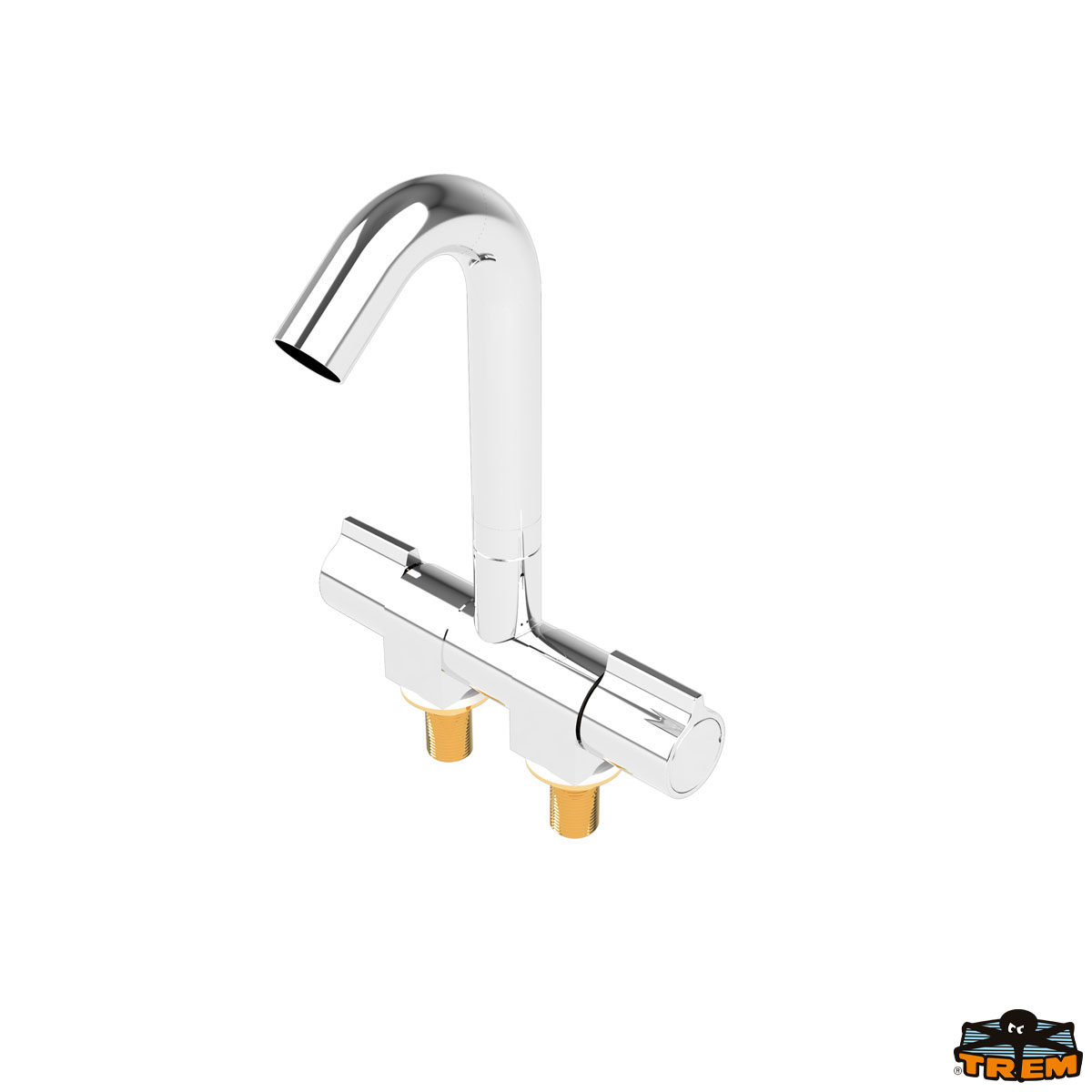 Immagine Miscelatore doppio comando acqua fredda/calda con canna maggiorata