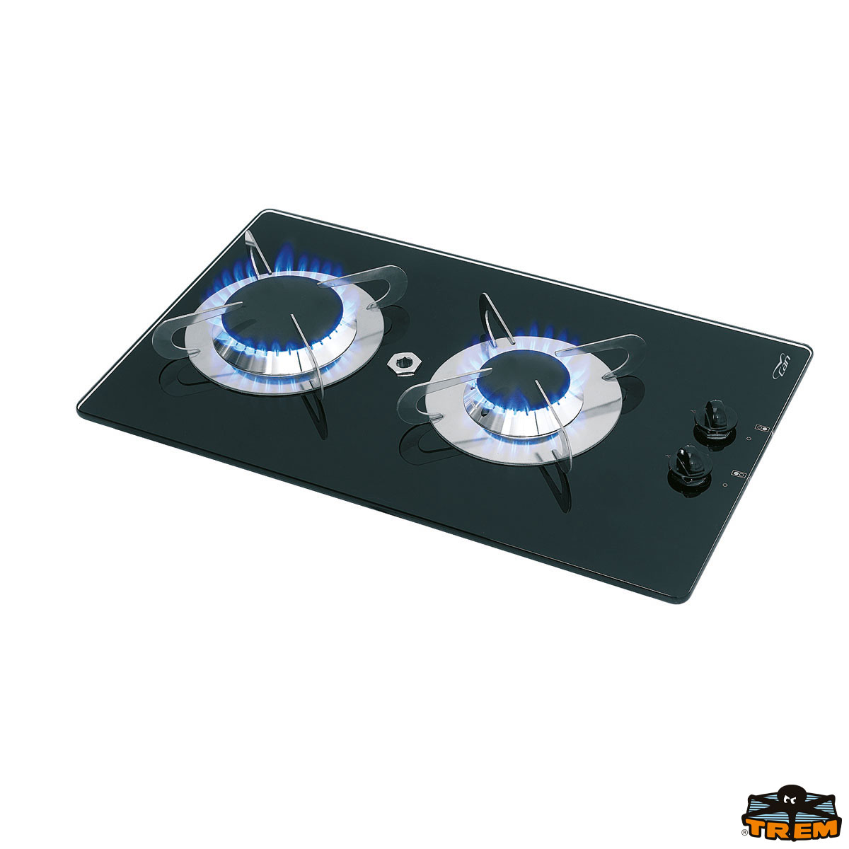 Immagine Piano cottura a gas da incasso in vetro a 2 fuochi