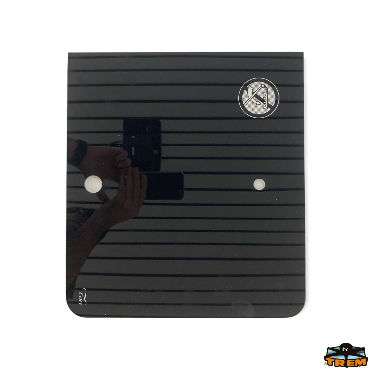 Immagine Coperchio in vetro nero destro