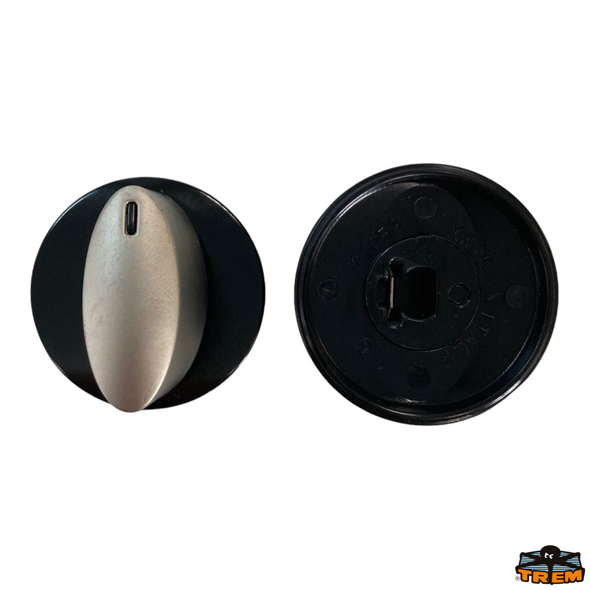 Immagine Manopola nera/cromo diametro 34 mm