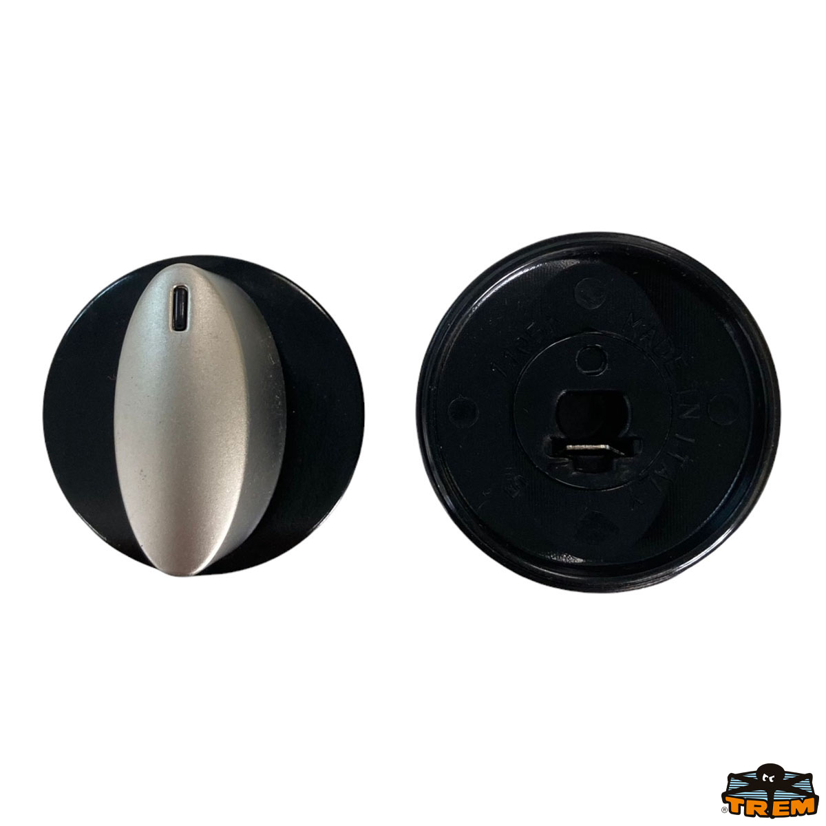 Immagine Manopola nero/cromo diametro 34 mm